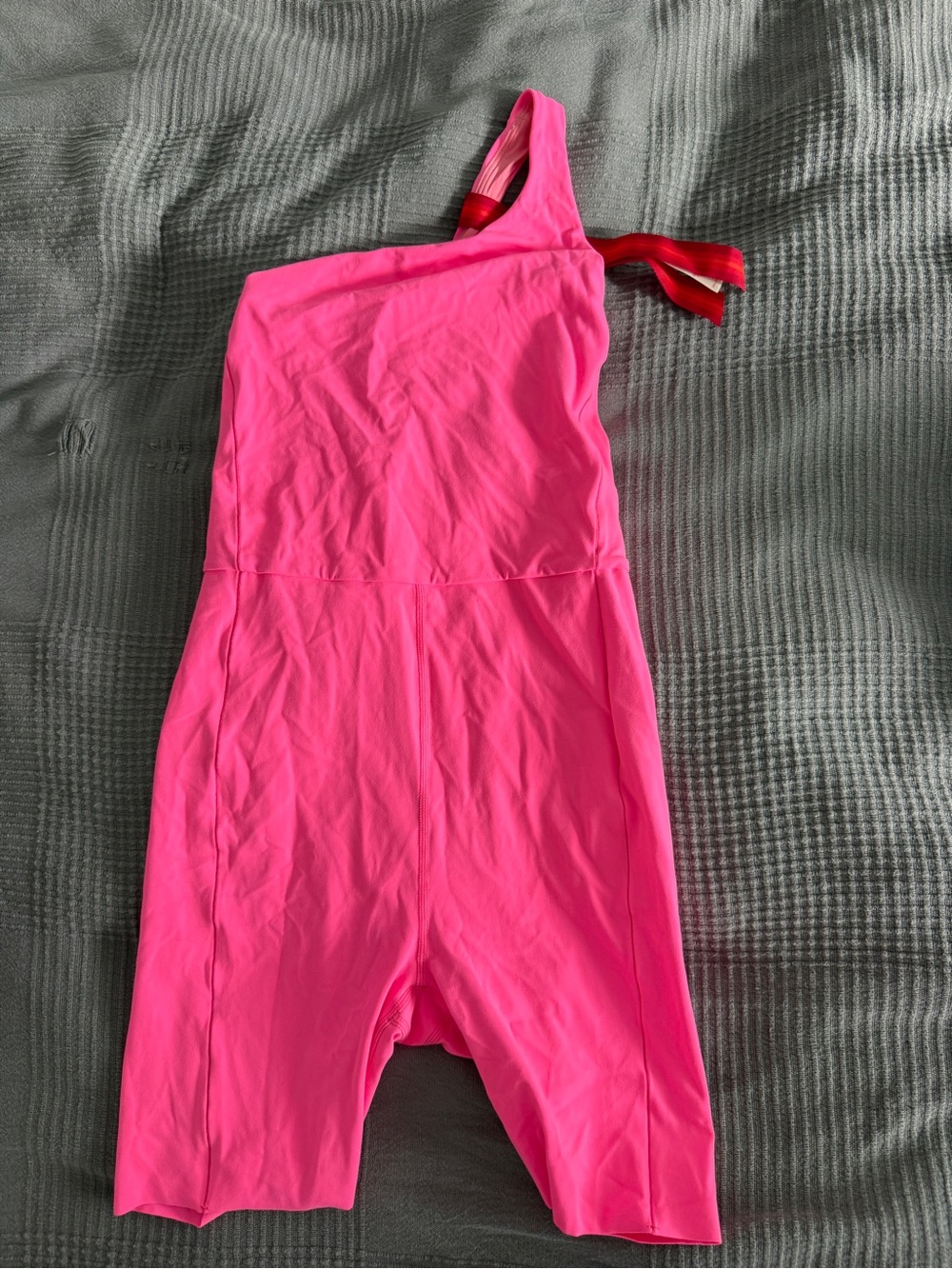 Left On Friday Hot Pink One-Shoulder Swim One-Piece